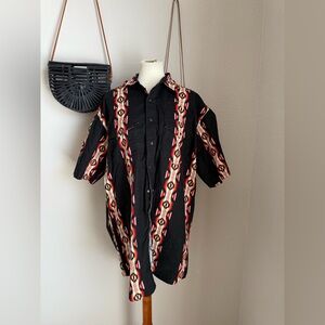 Wrangler Aztec Western Wear Button Down Shirt, Size XLT